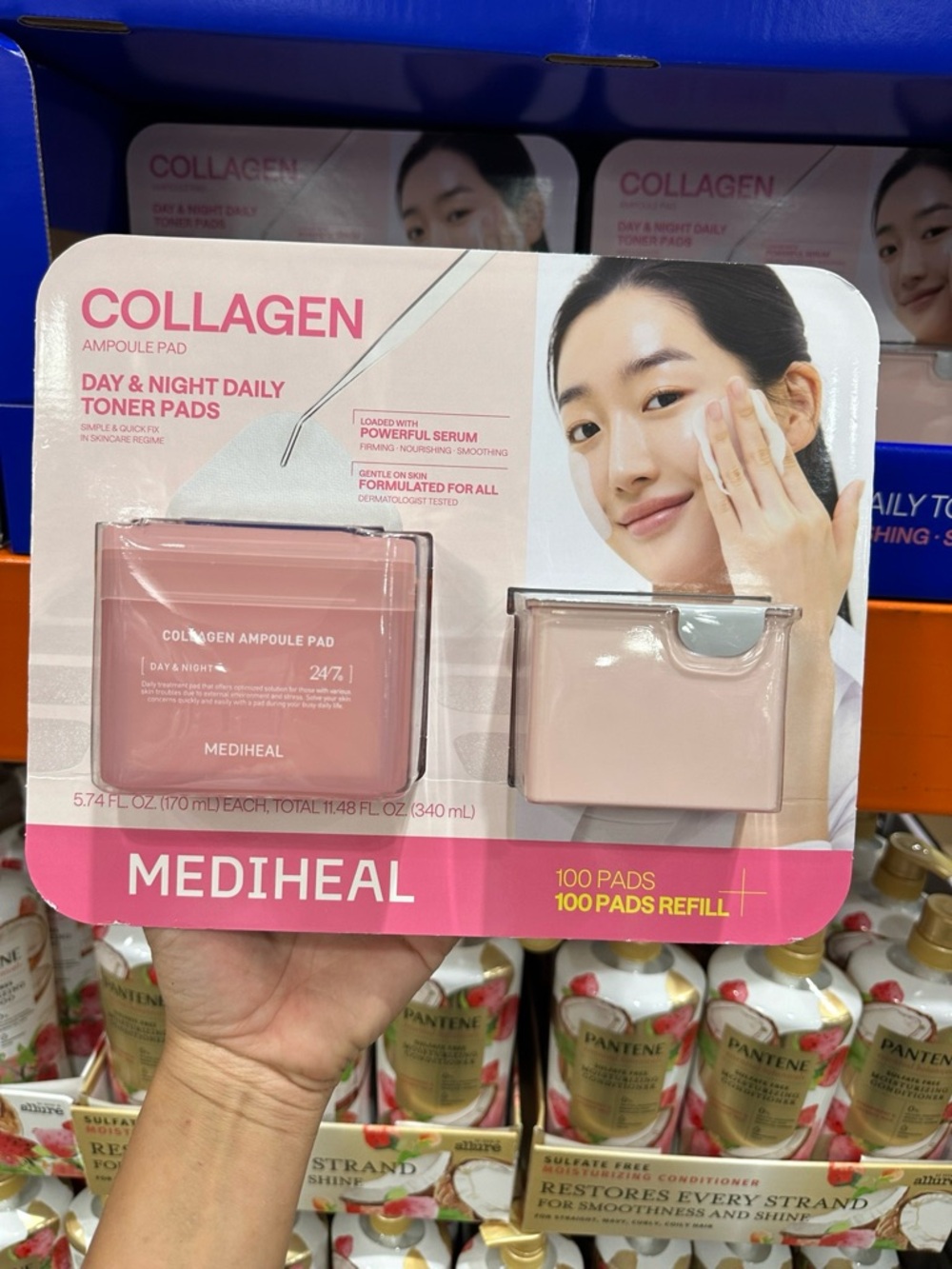 MEdiheal Collagen Day & Night Toner Pads - Pink